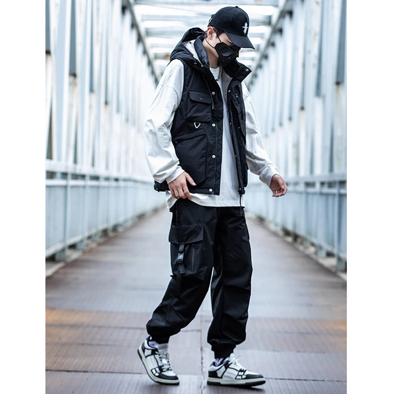 2023 NEW Tactical Cargo Pants Men Women Hip Hop Functional Joggers Trousers Elastic Waist Multi Pocket Pant Streetwear Techwear