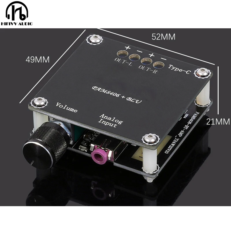 Bluetooth 5.0 5W PAM8406 Dual Channel class D digital Power amplifier board For audio speaker DC5V 5W*2