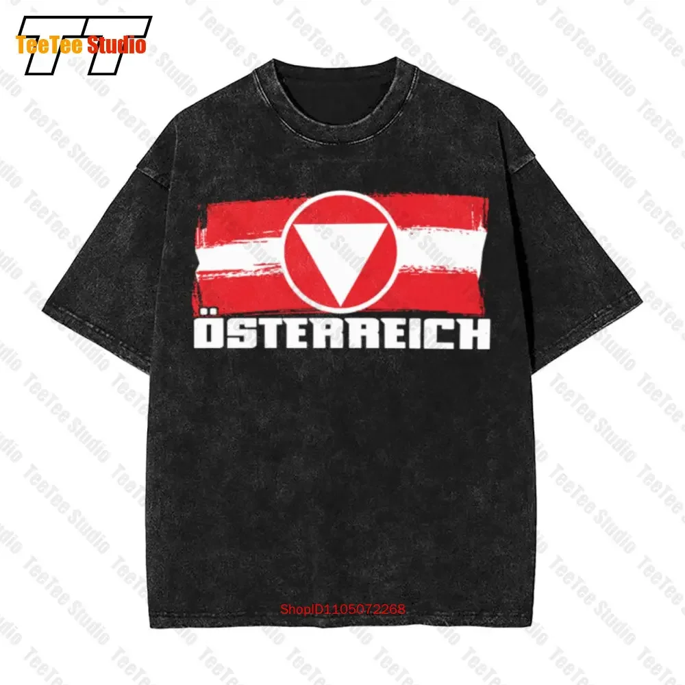 Austria Bra Bundesarmy Coat Of Arms Badge Fighter Battalion Tank Vintage Oversized T-Shirt Tee PNSV