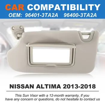 Sluneční clona do auta vhodná pro Nissan Altima 2013-2018 s krycí deskou zrcátka pro blokování slunečního světla 96401-3TA2A a 96400-3TA2A 10 nejlepší prodej Sluneční clony pro Nissan Tiida - №4