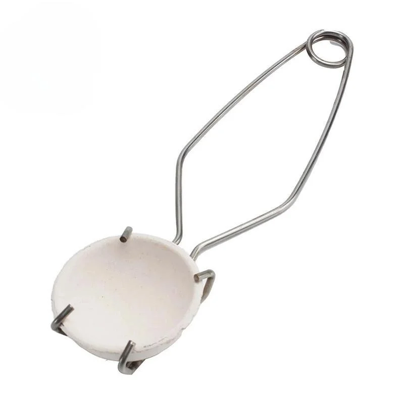 25cm Stainless Steel Crucible Tong Clamp Crucible Pliers White Gold Bowl Melting Gold Furnace Accessories