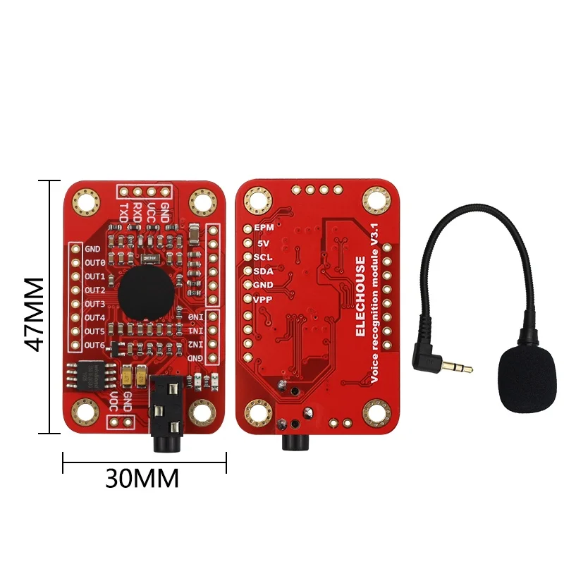 Voice Recognition Module V3 Speed Recognition elechouse compatible with Ard for Arduino Support 80 Kinds of Voice Sound Board