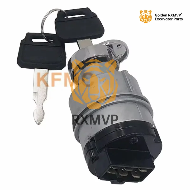 For Ignition Switch With 2 Keys Yn50500026f1 Kobelco Sk200-8 Excavator