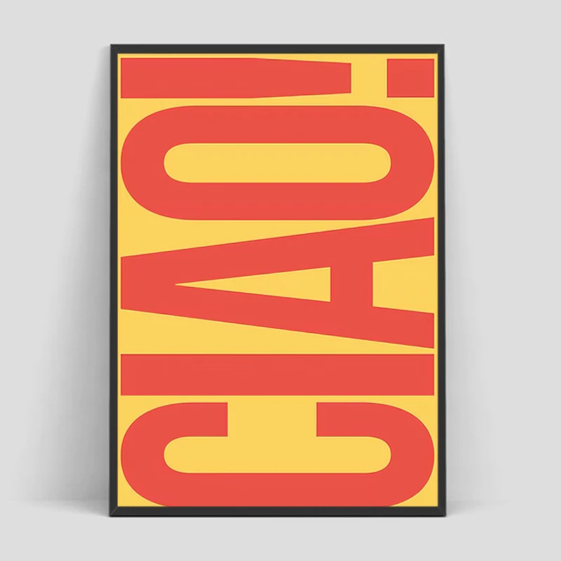 Retro CAIO Modern Typesetting Canvas Printing Bold Font Wall Art Posters for Modern Living Rooms & Home Decor Gifts