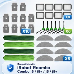 Pièces de rechange pour iRobot Roomba Chlori5, i5 +, j5, j5 +, brosse latérale principale, filtre HEPA, sacs à poussière, accessoires
