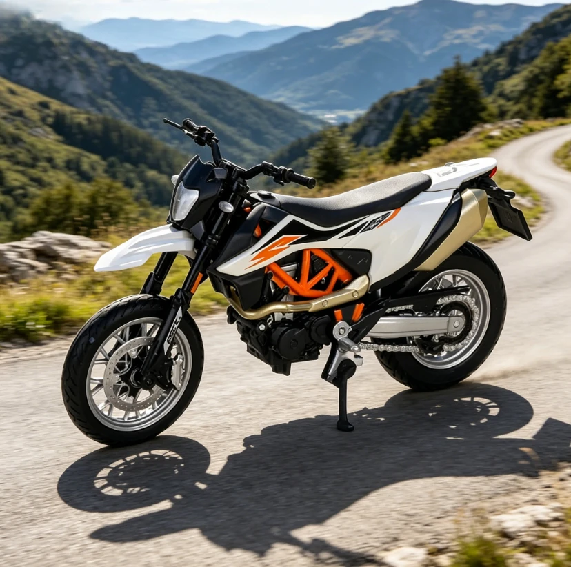 

Maisto 1:18 KTM 690 SMC R Simulation Alloy Motorcycle Model with Base，Simulation Racing Toy for Kids, Perfect Gift for Boyfriend