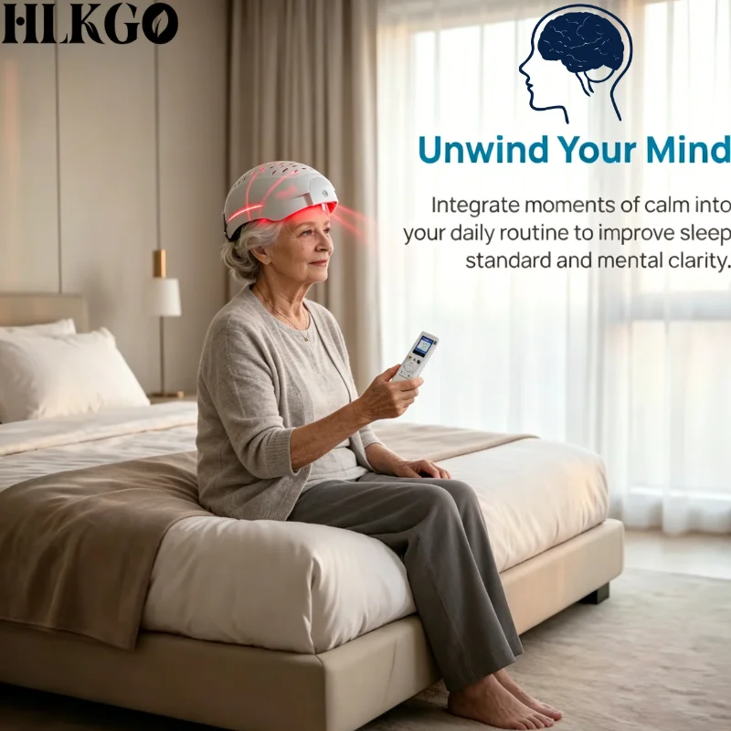 1070nm Photobiomodulation Neurofeedback Helmet 436pcs for Depression Anxiety PTSD Brain Fog Cognitive Enhancement Home