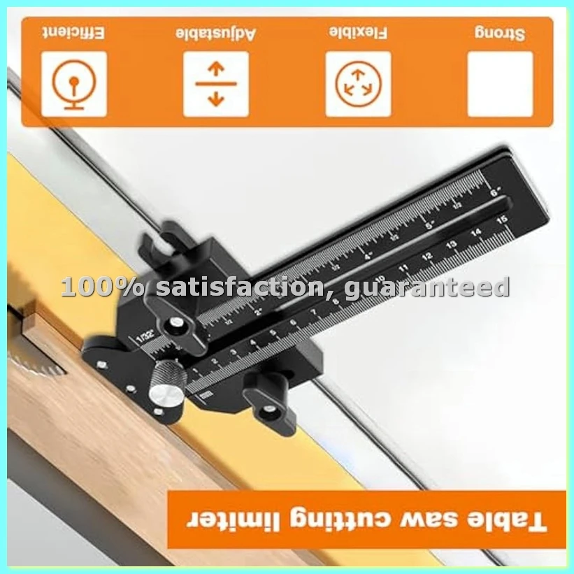 

Приспособление для тонкой резки, направляющая для настольной пилы для повторяющихся узких пропилов, 3 ролика, быстрое приспособление для тонкой резки, оранжевое - ABFT