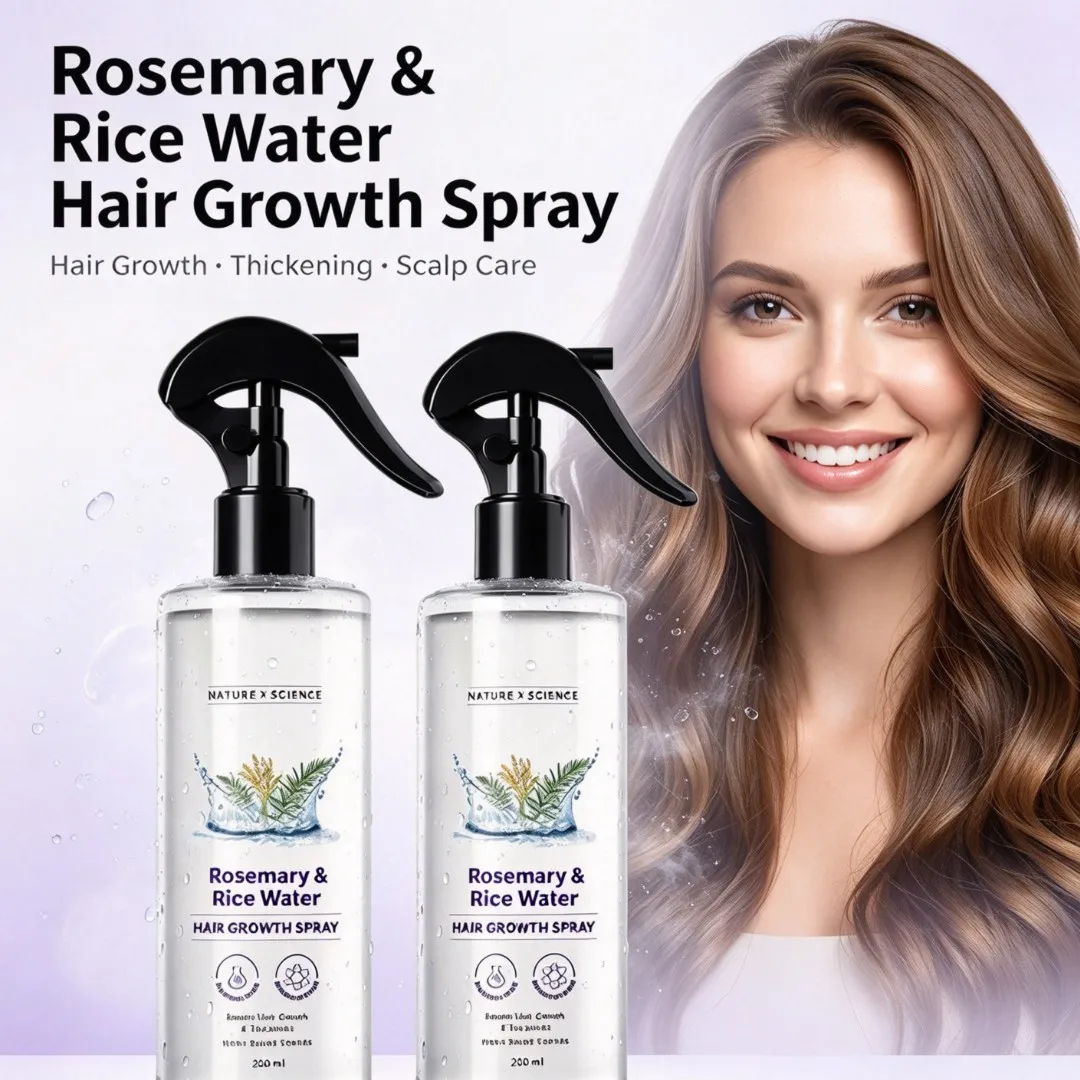 Rosemary Rice Water Hair Spray 200ml Nourishing Scalp Hair Care Mist Refreshing Conditioner Volumizing Hydrating Oil Control