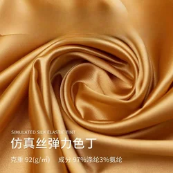 Artificial Silk Light Elastic Satin Cloth Wholesale Wedding Dress Pajamas Home Wear Lining Hanfu Eye Mask Shower Cap