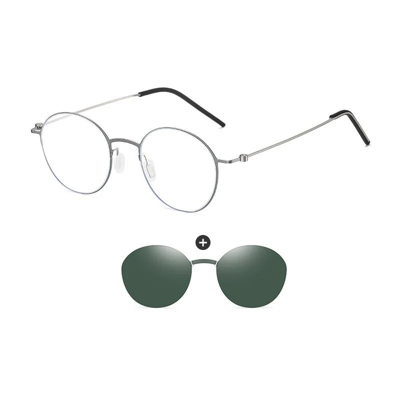 COHK New Style Magnet Clip On Glasses Frame Trend Polarized Sunglasses For Women 2024 Brand Design Optical Computer Eyeglasses