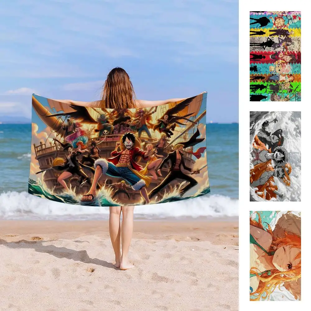 Anime O-One P-Piece Microfiber Beach Towel Absorbent Quick dry Soft Yoga Swimming Resort Mountain Climbing Towel