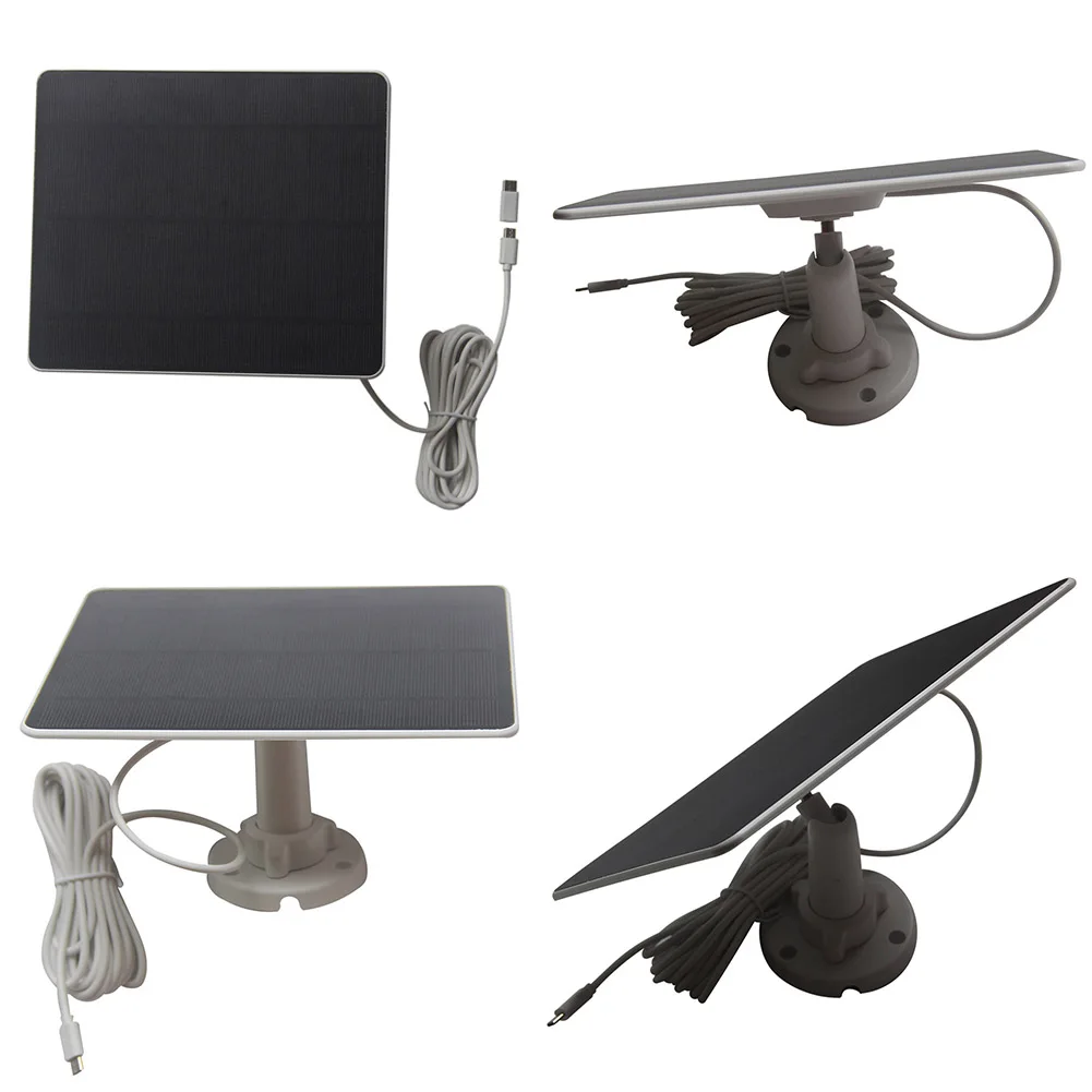 12W Camera Solar Panel DC 5V Outdoor Solar Cells Charger 360°Adjustable Mounting for Small Home Light System