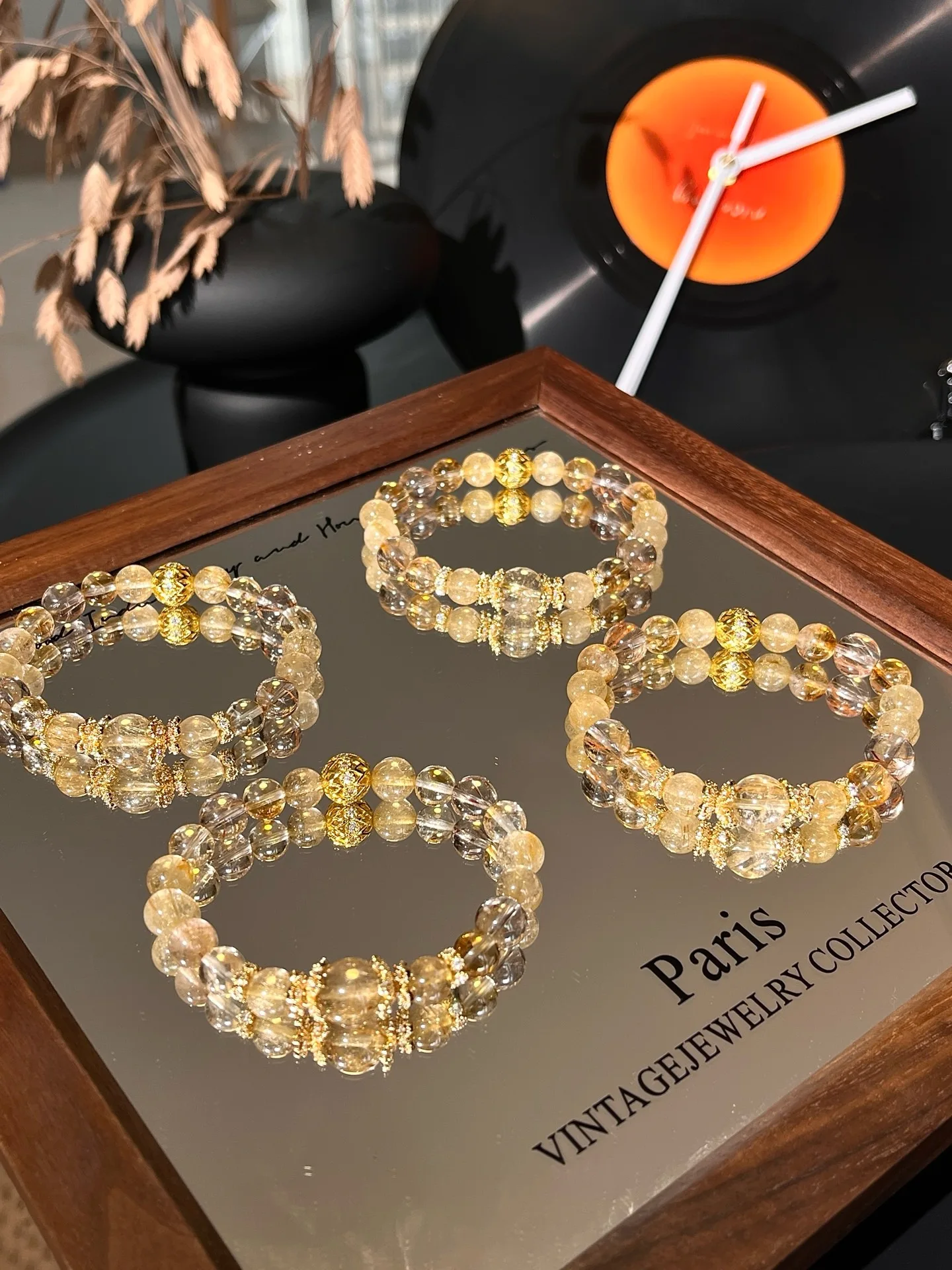 Luxury Golden Crystal Jewelry Bracelet for Women, Natural Gemstone, Elevate Your Style & Luck, Perfect for Gifts, Meditation