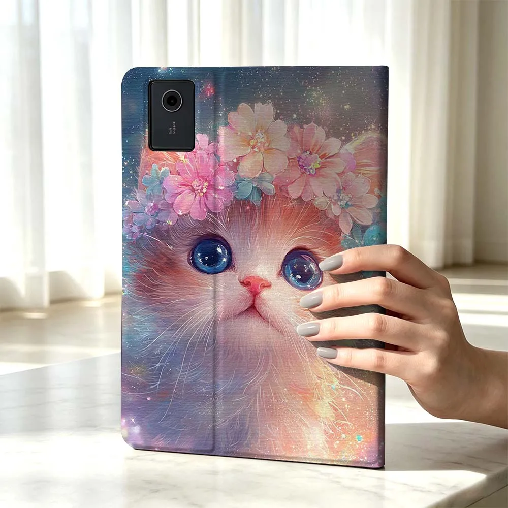 Creative Cute Cat Pattern For Xiaomi Poco Redmi Pad 8 2 4 C1 6 6S 7 7S SE 9.7 14 11 11.2 Inch Pen Tray Tablet Case Fashion