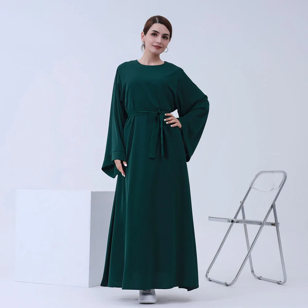 Modesto abaya muçulmano feminino casual longo maxi vestido turquia dubai árabe roupas islam vestido eid ramadan caftan femme jalabiya robe
