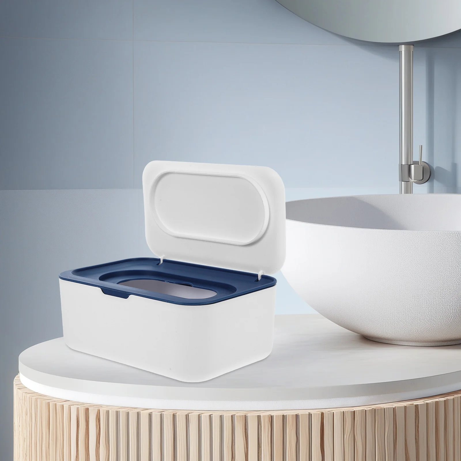 

Dustproof Tissue Box Large Capacity Desktop Storage Organizer Flip Top Lid Reusable Wipe Container Elegant Design