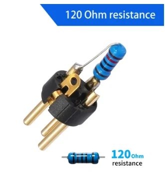 120 Ohm 3-Pin XLR/DMX Terminator Optimal Signal Termination Resistor for Lighting and Audio Systems Signal Integrity