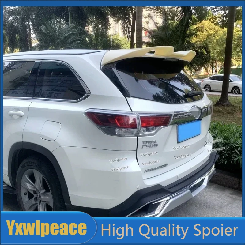 

For Toyota Highlander Trunk Lip Spoiler 2015-2021 High Quality ABS Plastic Primer Color Rear Roof Spoiler Body Kit Accessories