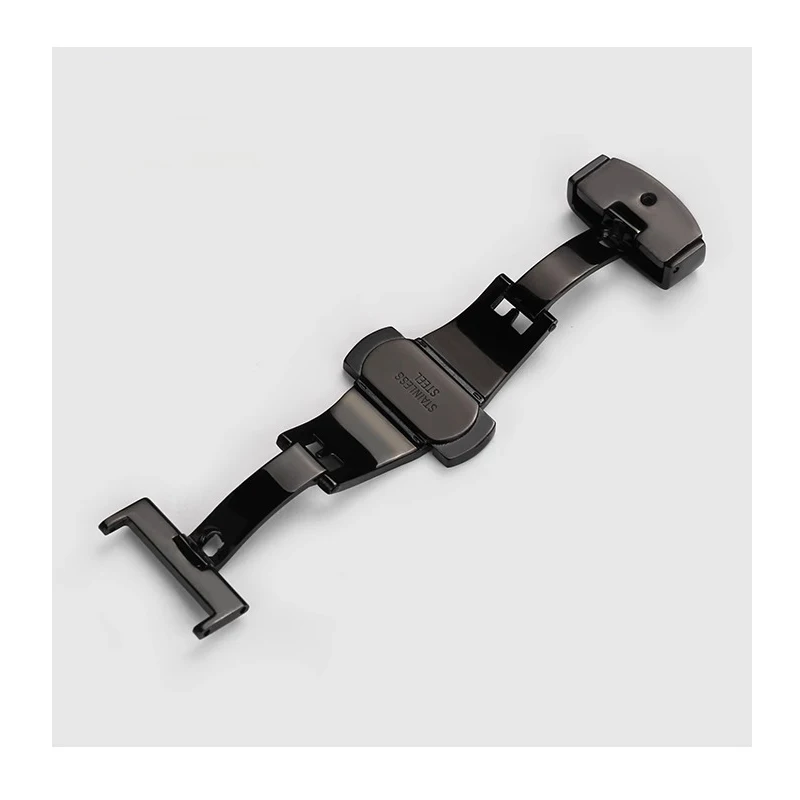 Watch Accessories Stainless Steel Butterfly Buckle Watch Belt Buckle Strap Double Press Automatic Elastic Stainless Steel Buckle