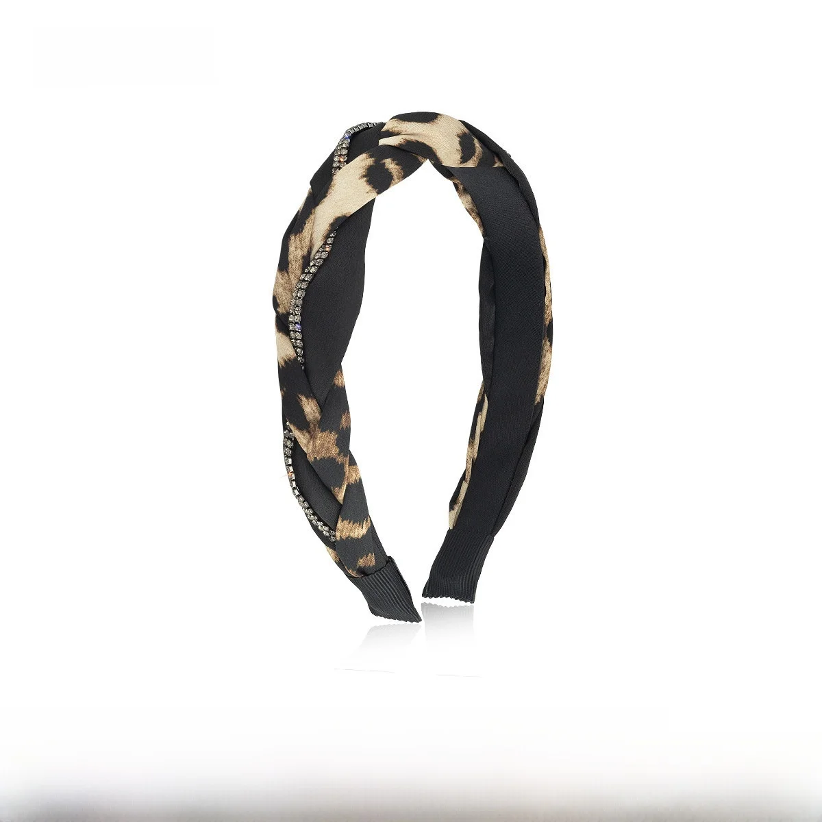 ajidou-ベルベットヘッドバンド-ヒョウ柄-女性用-ハイヘアライン-日常着用に最適-ファッショナブルなヘアアクセサリー