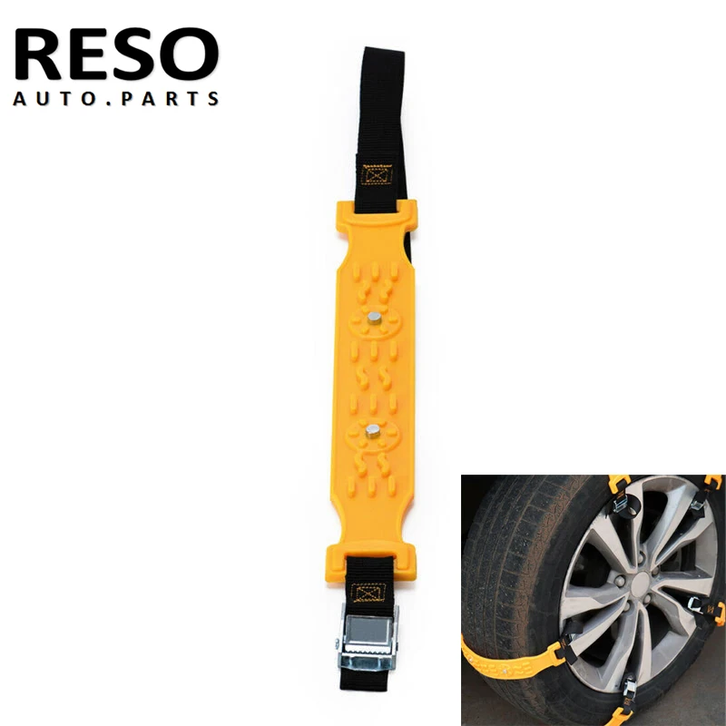 

RESO Car Winter Tire Wheels Snow Chains Outdoor Anti Skid Belt Emergency Cable Strap Winter Outdoor Emergency Chain RSC632