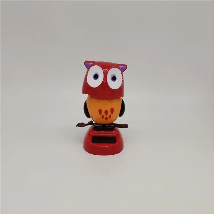 HOT SALE New Solar Swinging Owl Doll Car Ornament Creative Cartoon Owl Car Decoration Desktop Ornament Children Solar Toys