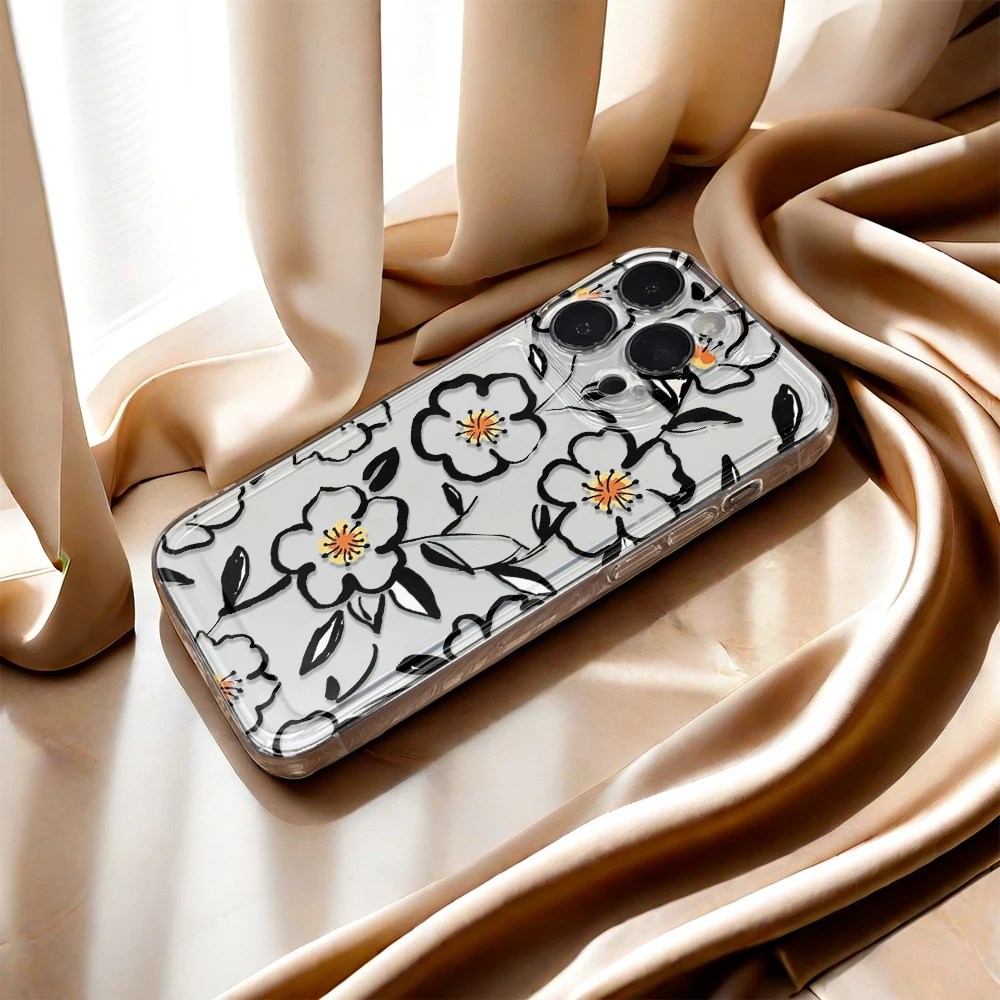 Oil painting of flowers Phone Case For IPhone 16 15 14 13 12 11 Pro Max Cover For Iphone X XS XR 7 8 Plus SE 2020 Cover Case