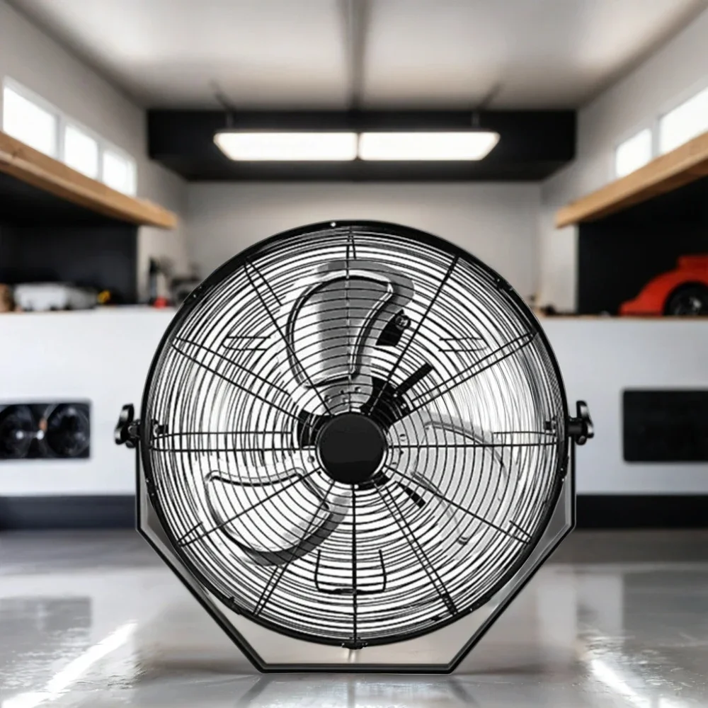 

Черный промышленный настенный вентилятор с исключением циркуляции воздуха, 3-скоростной, тихий, эффективный, для использования в помещении и на открытом воздухе, коммерческий вентилятор