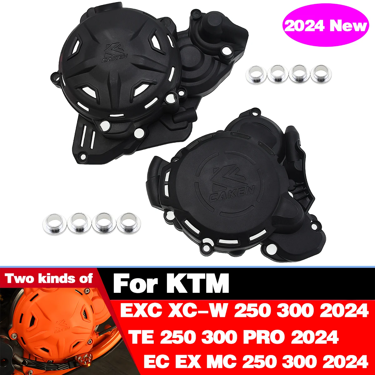 For Husqvarna TE250 TE300 For KTM EXC250 EXC300 XC-W250 XC-W300 PRO 2T 2024 New Motorcycle Engine Clutch Cover Protector Guard