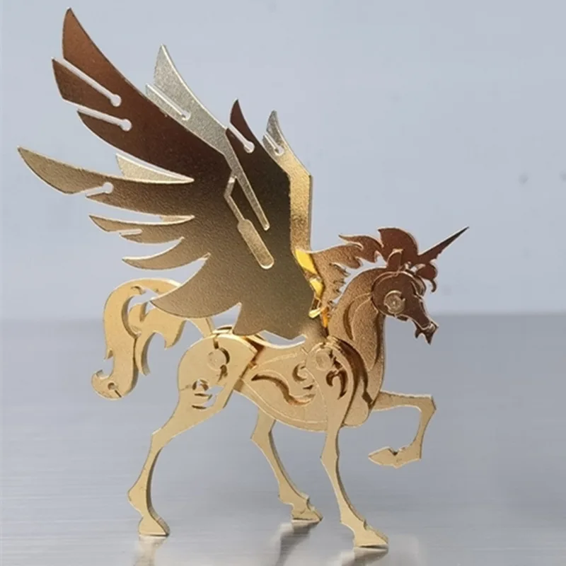 

Diy Steel Monster Elk Unicorn 3d Stereoscopic Metal Model Mechanical Assembly Handcrafted Assembly Toy Puzzle Decorative Piece