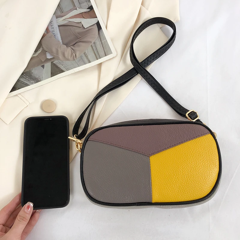 Genuine Leather Women\'s Bag Random Color Shoulder Bag Designer New Fashion Messenger Bag Ladies Mobile Shoulder Crossbody Bag