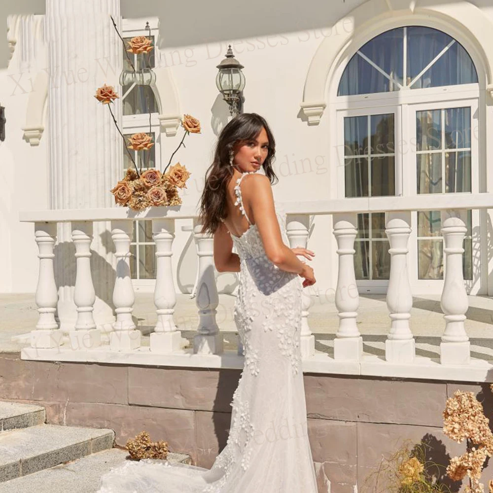 Classic Sweetheart Mermaid Charming Wedding Dresses Lace Appliques With Detachable Sleeve Bride Gowns Backless Button For Women