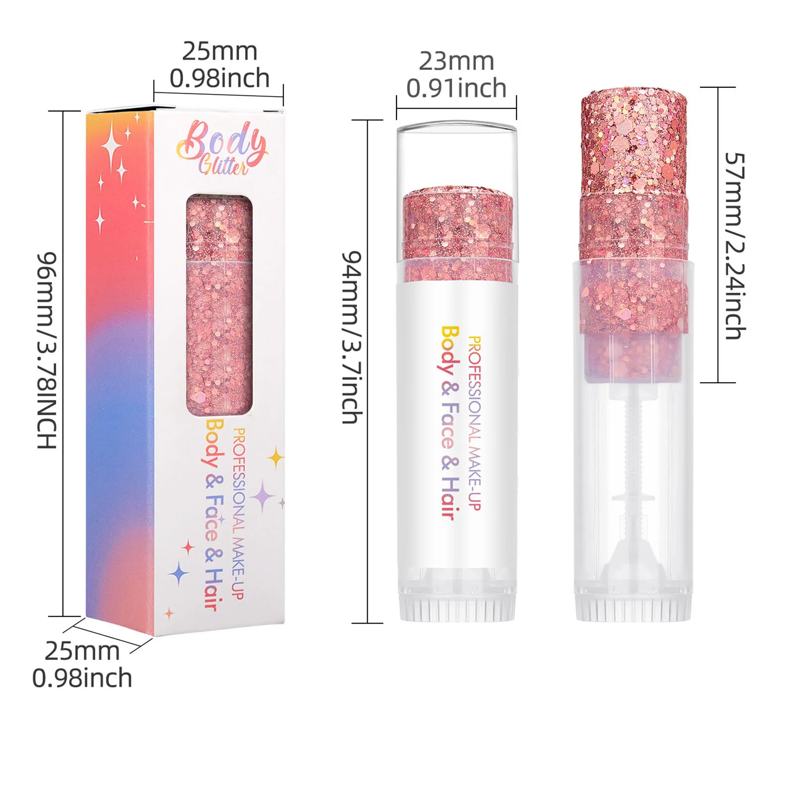 Solidny brokat w sztyfcie do twarzy, ciała i włosów, złoty, zielony, perłowy, wysoki połysk, cień do powiek, rozświetlacz, dekoracja do makijażu, 1 szt.