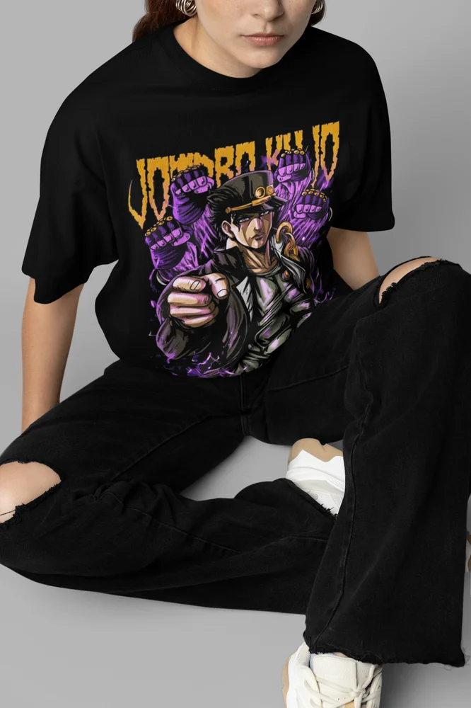 JoJo Bizarre Adventure Shirt Jotaro Kujo Tshirt Dio Giorno T-Shirt Anime Tee