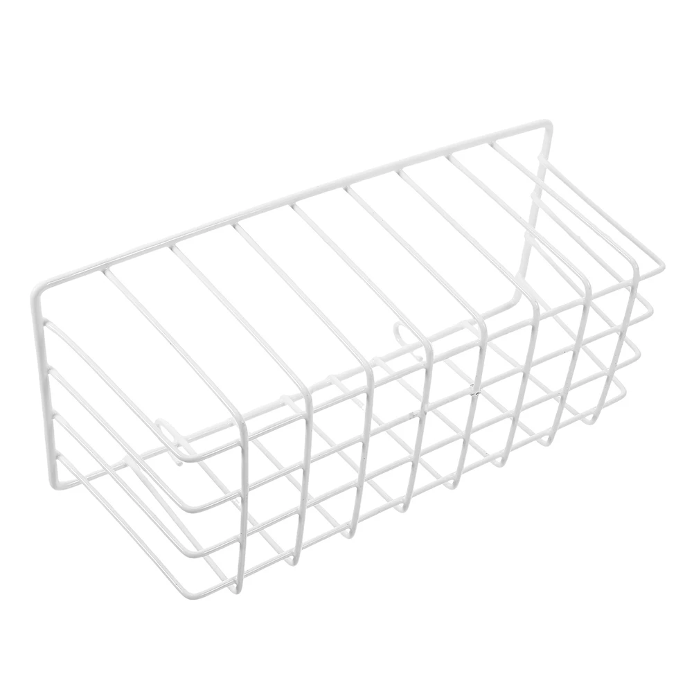 

Wall Storage Rack Large Capacity White Color Bathroom Toiletries Holder Water Resistant Metal Kitchen Organizer Shower