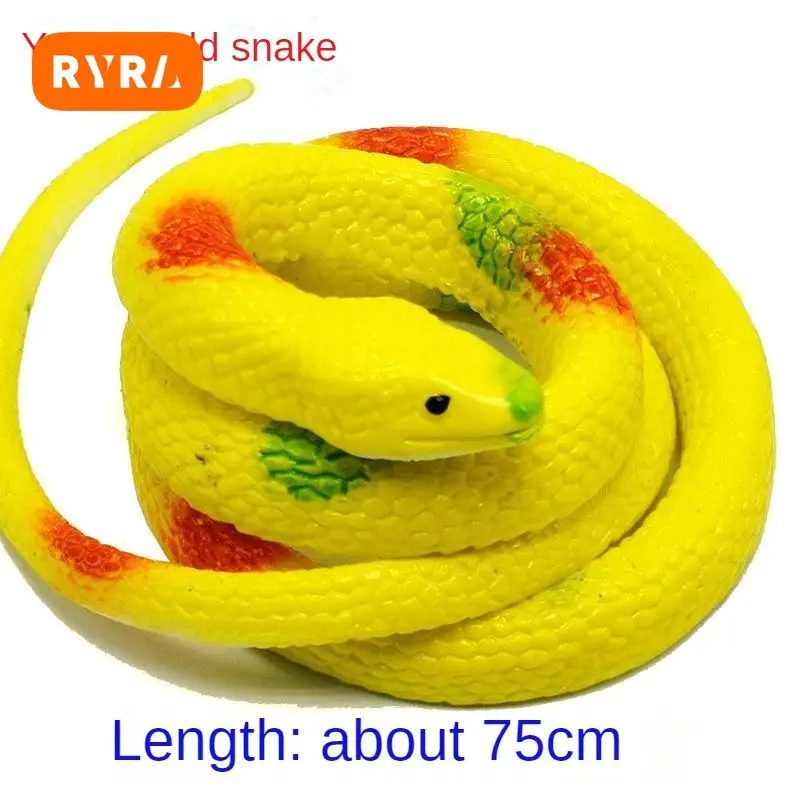 Tpr Soft Adhesive Rubber Imitation Snake Soft Rubber Household Products 75cm Imitation Snake Toy Realistic Party Party Supplies