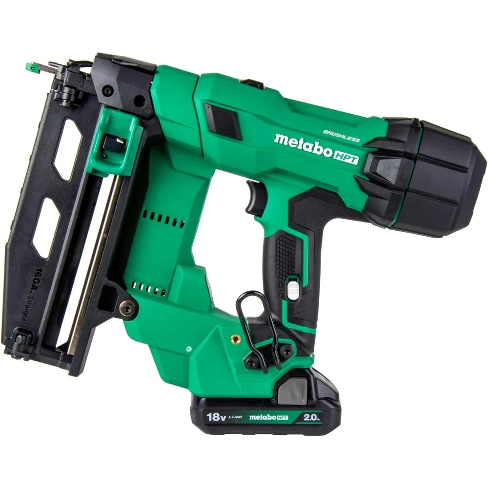 Kit de clavadora con acabado inalámbrico, multivoltio de 18 V ™ , Motor recto sin escobillas calibre 16, 800 clavos por carga, diseño de nariz delgada