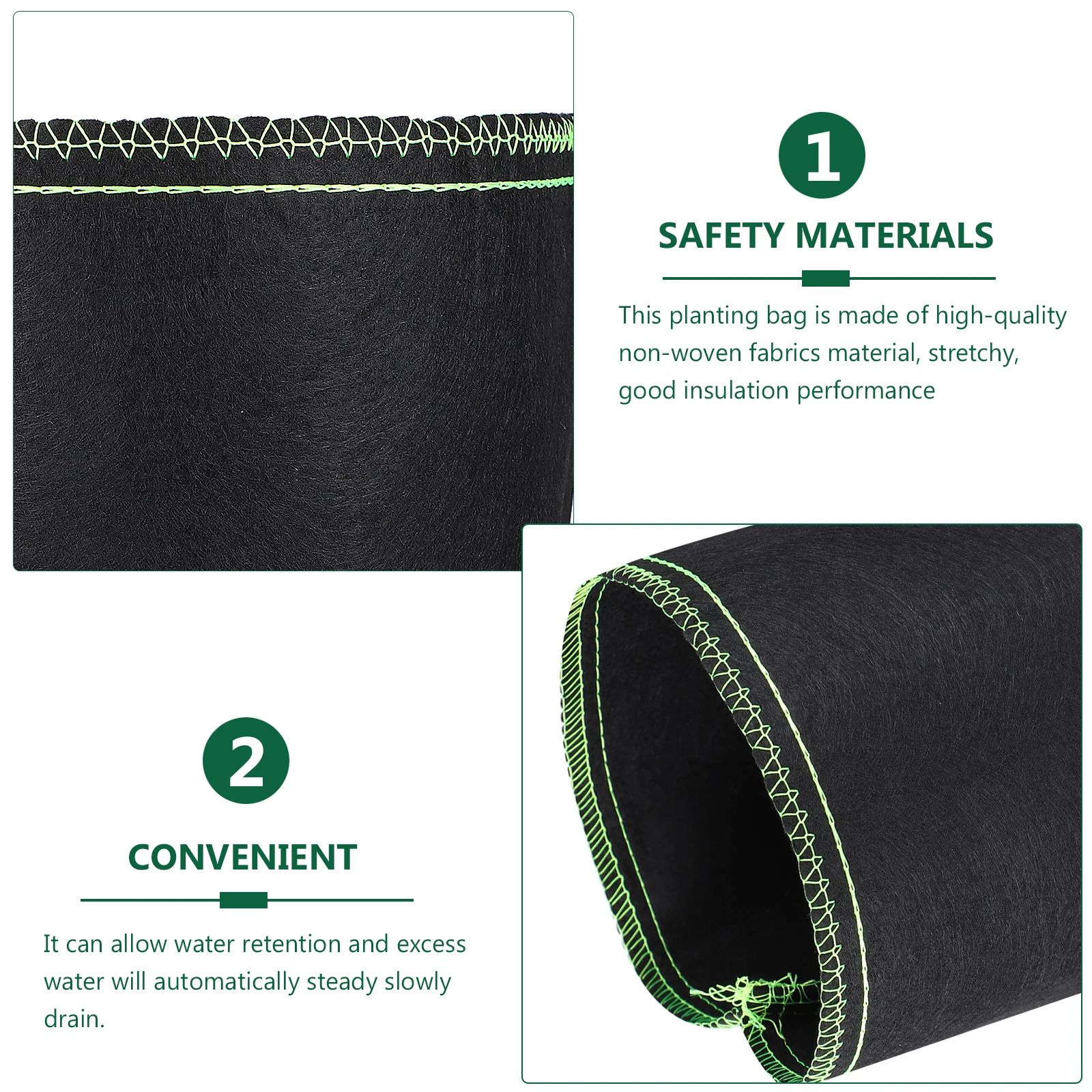 

6pcs Nonwoven Planting Bags Grow Bags For Herbs Vegetables Succulents Indoor Outdoor Eco Friendly Fabric Pouches Garden Use