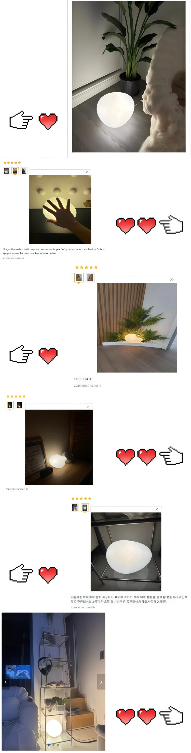 Cobblestone Night Light Modern Minimalist Atmosphere Table Top Decorative Lamp Romantic Desk Bedside Table Lamp
