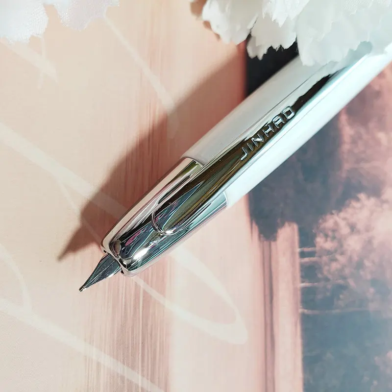 تعزيز JINHAO 10 قلم حبر قابل للسحب EF F المعادن الصحافة الكتابة قلم حبر مع محول القرطاسية اللوازم المكتبية المدرسية
