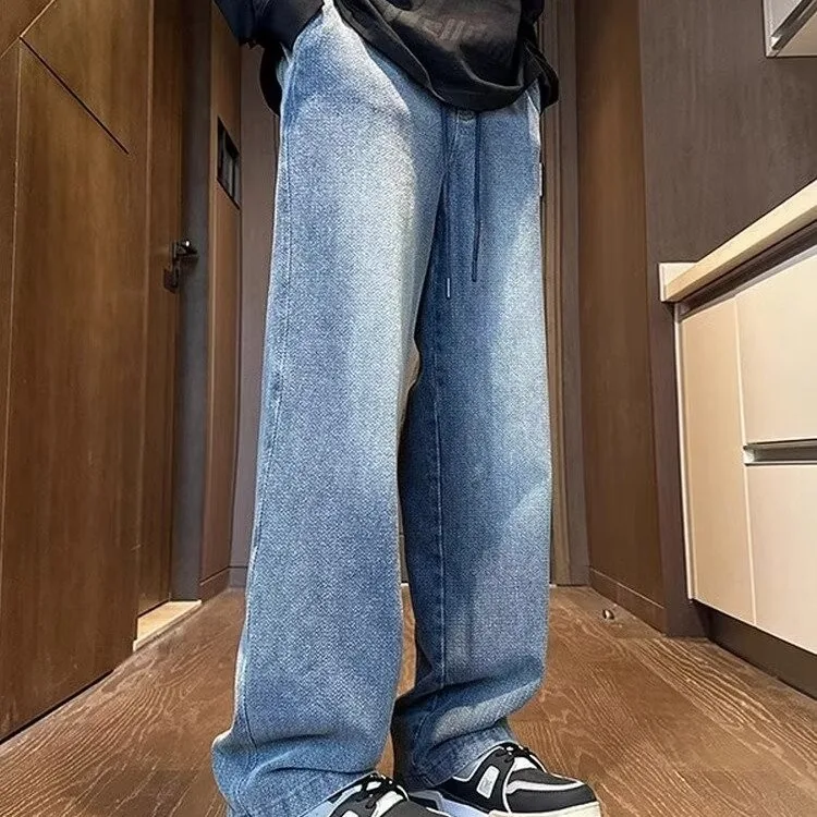 

Мужские джинсы в стиле ретро с узором «звездное небо», повседневные, в уличном стиле, весна-осень, большие размеры, свободный крой, американский стиль...