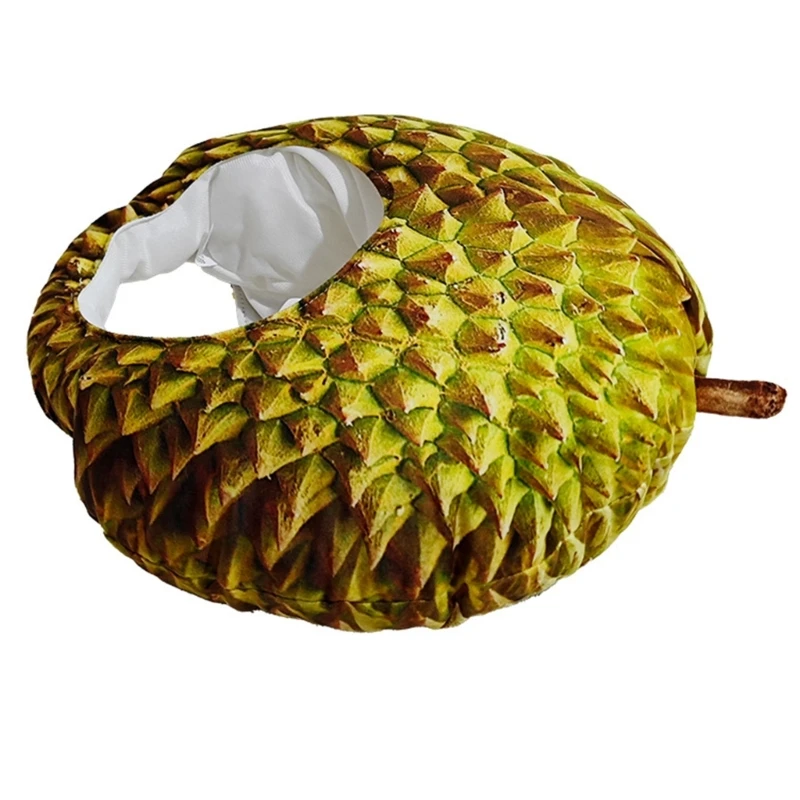 Convenient Durian Themed Head Cover Comfortable Dressing Up Props For Kids Adults