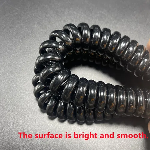 Imagen 2 del producto Cable espiral de alambre de resorte 2 core22awg-10 awg cable PUR de escala de núcleo de cobre puro 3/4/5 núcleos 17/18awg cable de señal elástico 1-15m