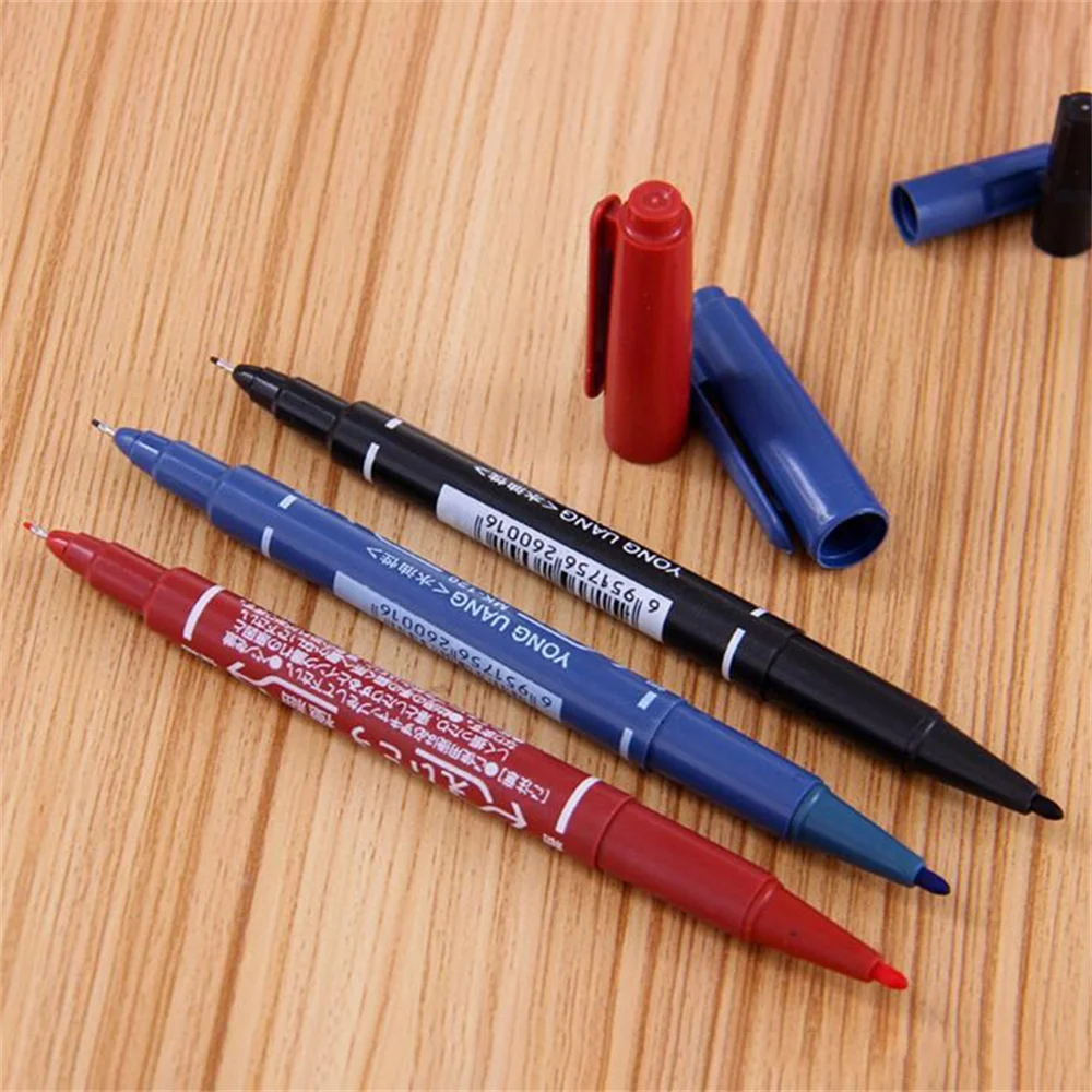 6 Stuks Gloednieuwe Hoge Kwaliteit 6Pcs Body Art Dual Huid Pen Scribe Piercing Pen Tijdelijke Tattoo Pen