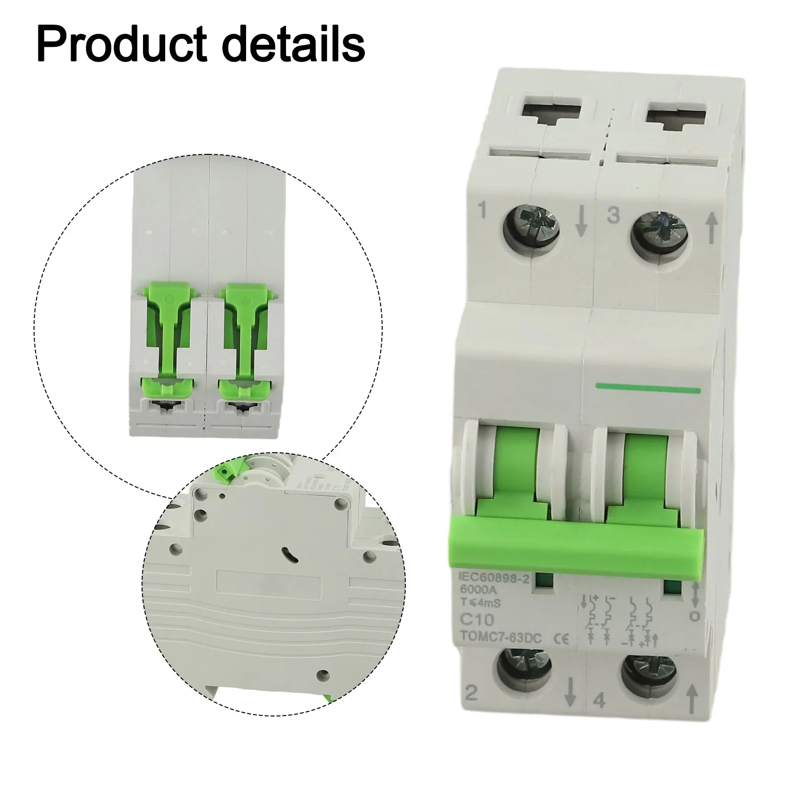 

Electrical Safety Device 550V DC Switch For DC Distribution Systems Clear Status Indicator Compact Size Of 80x70x40mm