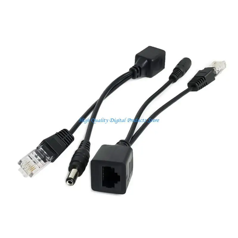 u2je poe justing jit مع مقابس DC5.5x2.1mm لإرسال طاقة موثوق للأجهزة ملحق مكتب استخدام المكتب المنزلي