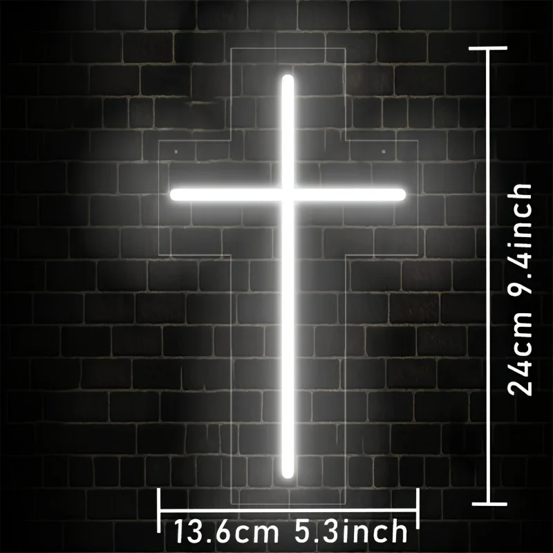 Esus Cross Neon wystrój domu Neon LED Neon biała ściana dekoracja ślub urodziny znak dekoracja wielkanocna prezenty dla przyjaciół