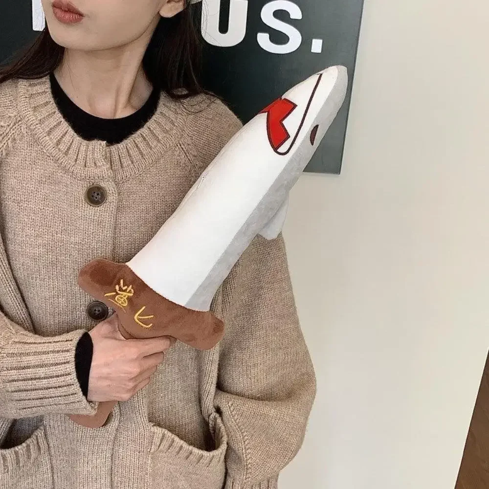 

Funny Shark Knife Toy Shaark Bee Blue Gray Decompression Fun Cute Plush Doll Fish Intestine Sword Childrens Gift Plaything