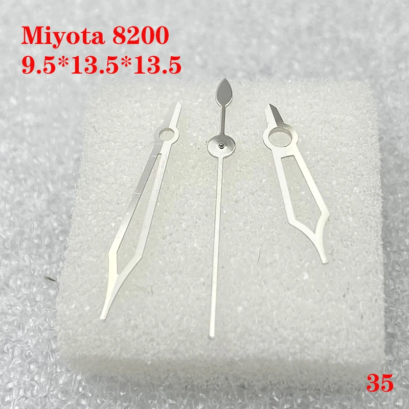 Watch Accessories Watch Hand 3 Needles for Miyota 8200 Movement Size 9.5mm*13.5mm*13.5mm Man\'s blue luminous No.035